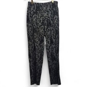 Tara Vao Women's Size Meduim Pants Lace Overlay Black White Floral Roses